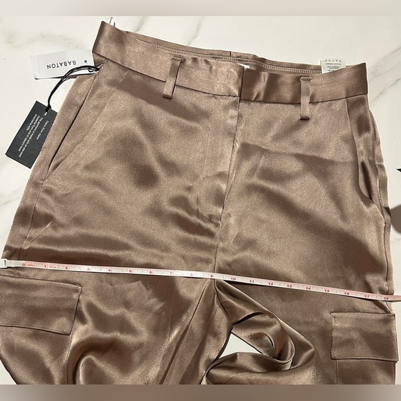 BABATON | Aritzia Refined Satin Cargo Pant in grey Taupe, Size 4 - Picture 7 of 10